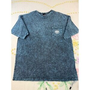 Harley Davidson Savannah GA Mineral Wash Pocket T Shirt 2X Biker vintage